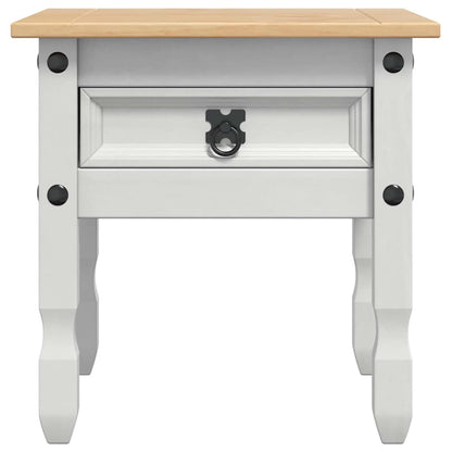 End Table Corona White 50 x 50 x50 cm Solid Pine Wood