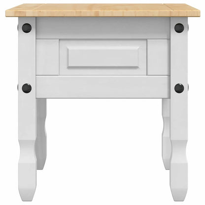 End Table Corona White 50 x 50 x50 cm Solid Pine Wood