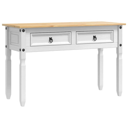End Table Corona White 115 x 46 x 73 cm Solid Pine Wood