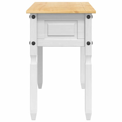 End Table Corona White 115 x 46 x 73 cm Solid Pine Wood