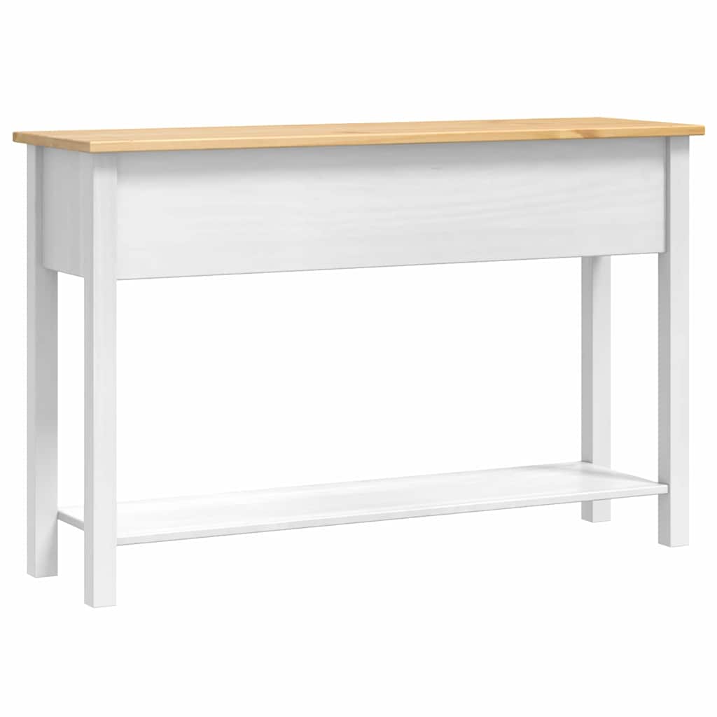 End Table Corona White 114 x 34.5 x 73 cm Solid Pine Wood