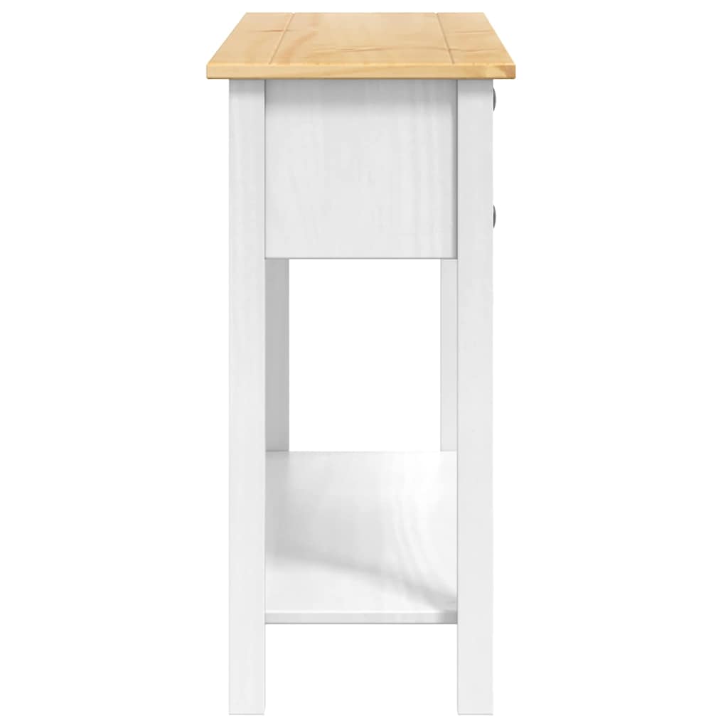 End Table Corona White 114 x 34.5 x 73 cm Solid Pine Wood