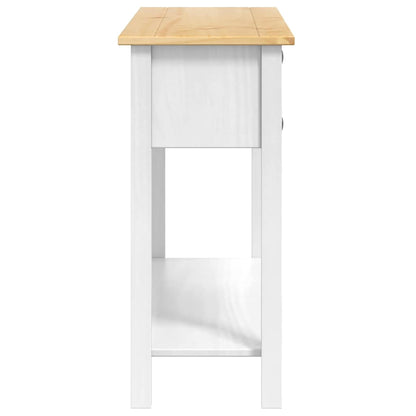 End Table Corona White 114 x 34.5 x 73 cm Solid Pine Wood