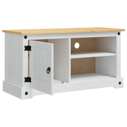 TV Cabinet Corona White 100 x 40 x 52 cm Solid Pine Wood
