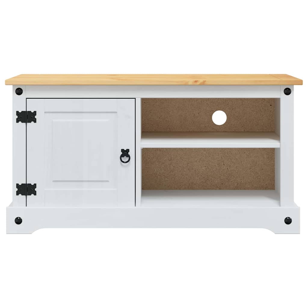 TV Cabinet Corona White 100 x 40 x 52 cm Solid Pine Wood