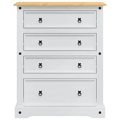 Storage Chests Corona White 92 x 48 x 114 cm Solid Pine Wood