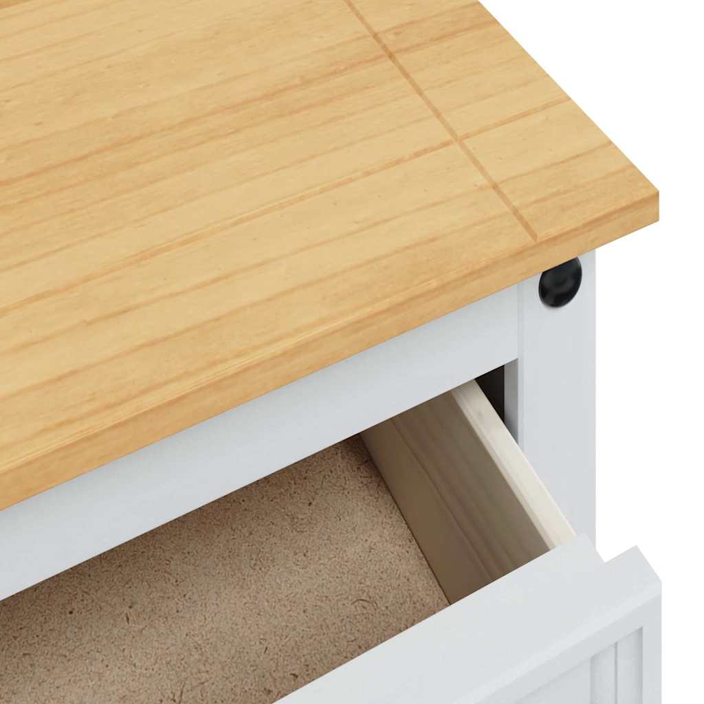 Storage Chests Corona White 112 x 40 x 75 cm Solid Pine Wood