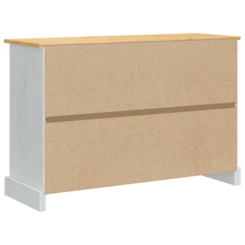Storage Chests Corona White 112 x 40 x 75 cm Solid Pine Wood