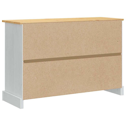 Storage Chests Corona White 112 x 40 x 75 cm Solid Pine Wood