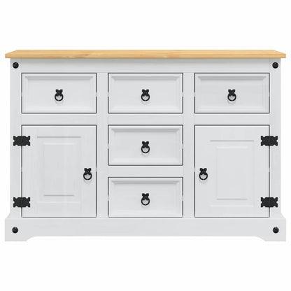 Storage Chests Corona White 112 x 40 x 75 cm Solid Pine Wood
