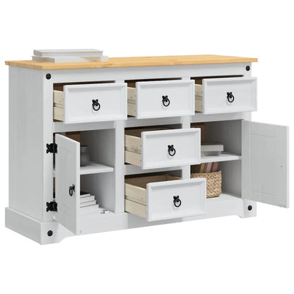 Storage Chests Corona White 112 x 40 x 75 cm Solid Pine Wood