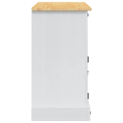 Storage Chests Corona White 112 x 40 x 75 cm Solid Pine Wood