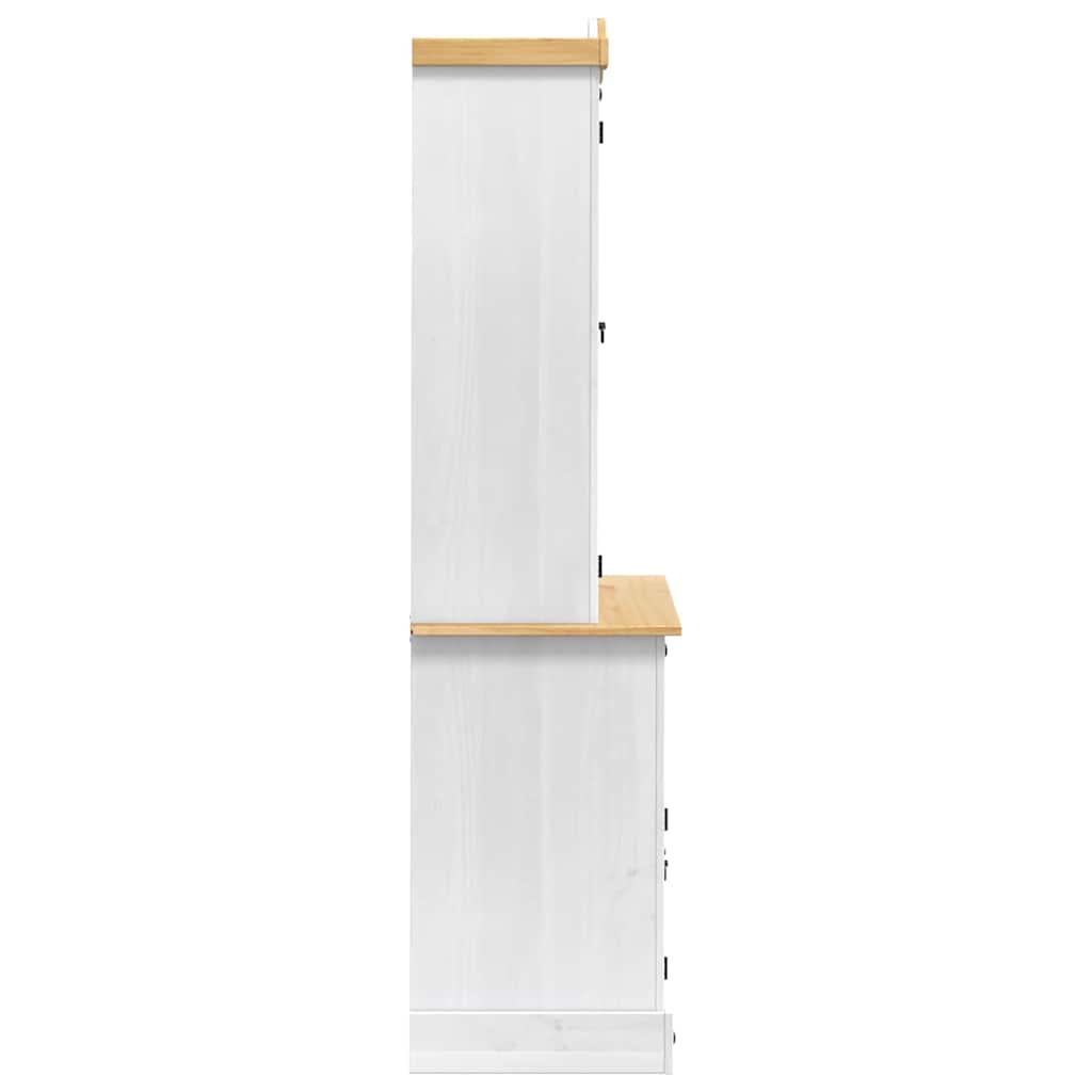 Sideboard Corona White 100 x 48.5 x 179 cm Solid Pine Wood