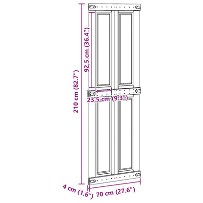 Barn Door Corona 70 x 210 cm Solid Pine Wood