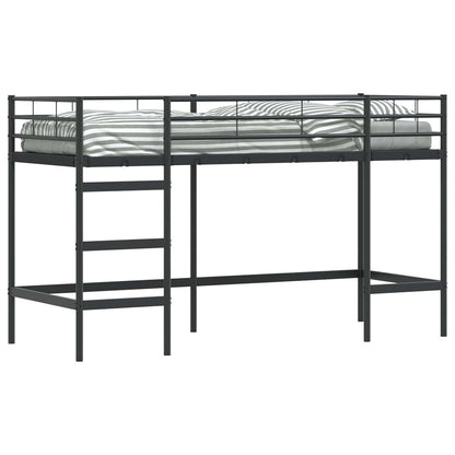 Kids'Loft Bed Frame Black 74.5 x 190 cm Steel