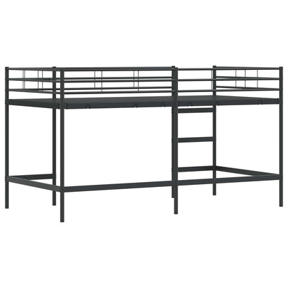 Kids'Loft Bed Frame Black 79.5 x 200 cm Steel