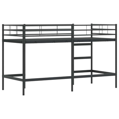 Kids'Loft Bed Frame Black 99.5 x 190 cm Steel