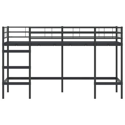 Kids'Loft Bed Frame Black 99.5 x 190 cm Steel