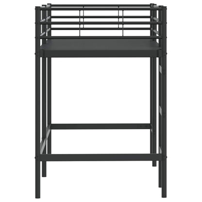 Kids'Loft Bed Frame Black 99.5 x 190 cm Steel