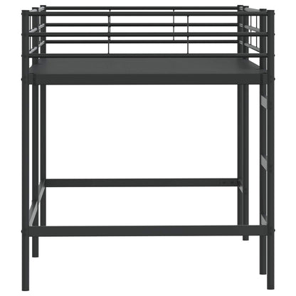 Kids'Loft Bed Frame Black 99.5 x 200 cm Steel