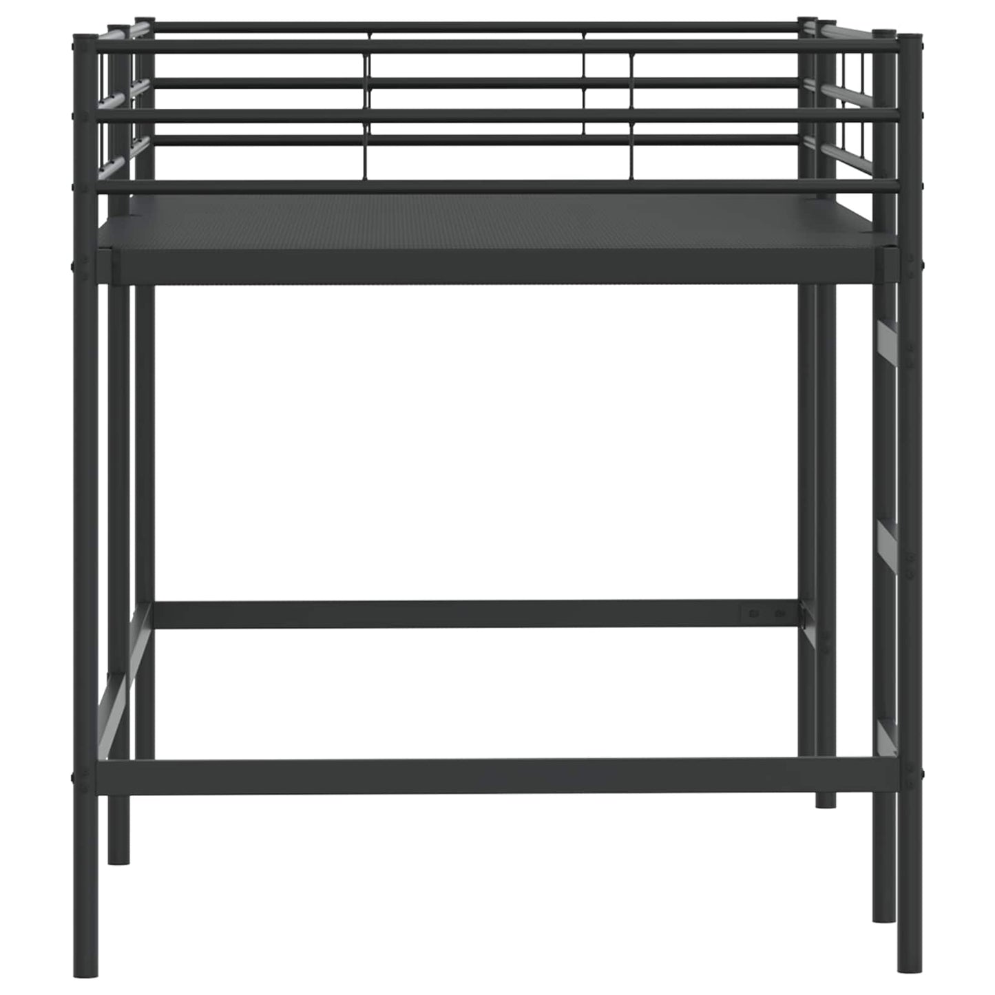 Kids'Loft Bed Frame Black 107 x 201 cm