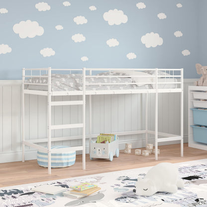 Kids'Loft Bed Frame White 74.5 x 190 cm Steel