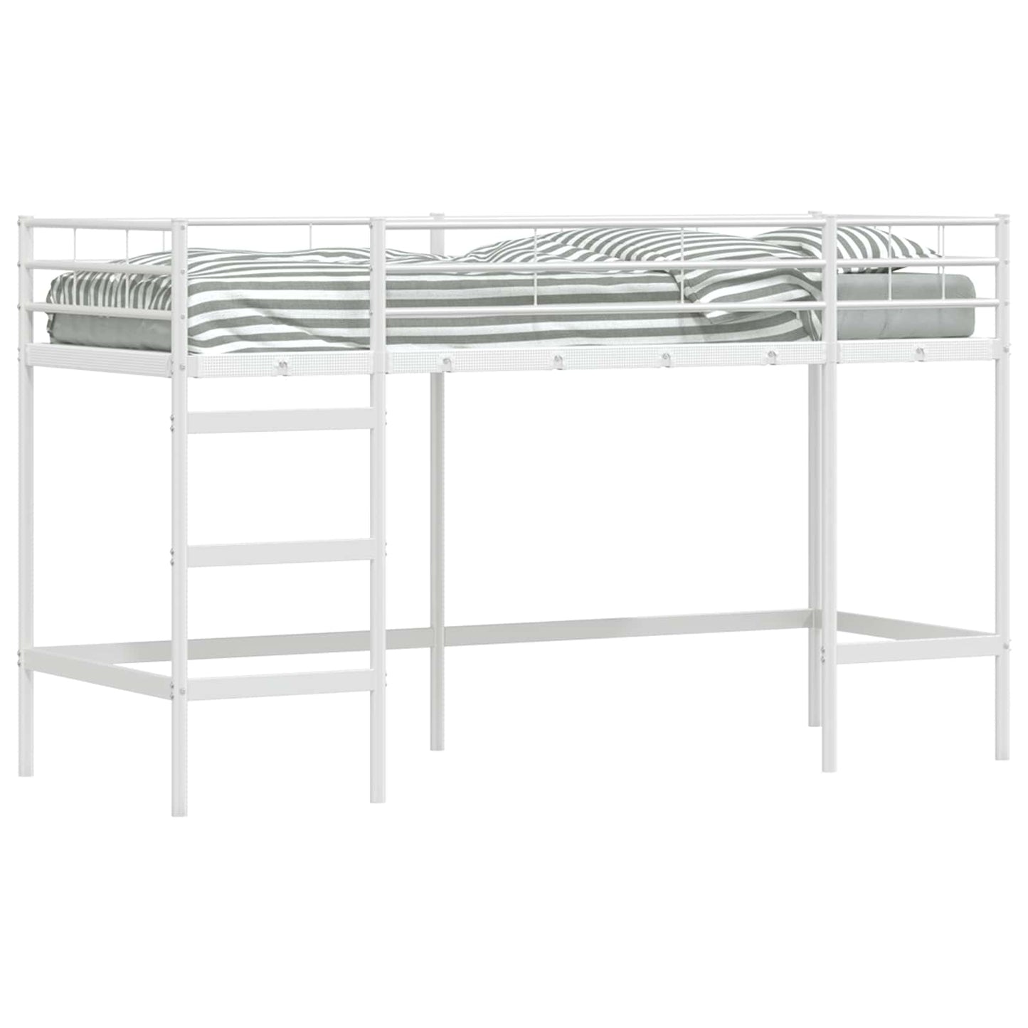 Kids'Loft Bed Frame White 74.5 x 190 cm Steel