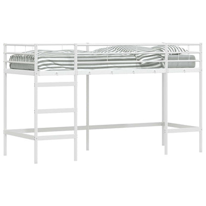 Kids'Loft Bed Frame White 74.5 x 190 cm Steel