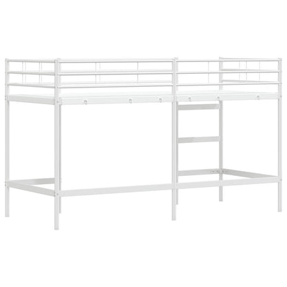 Kids'Loft Bed Frame White 99.5 x 190 cm Steel