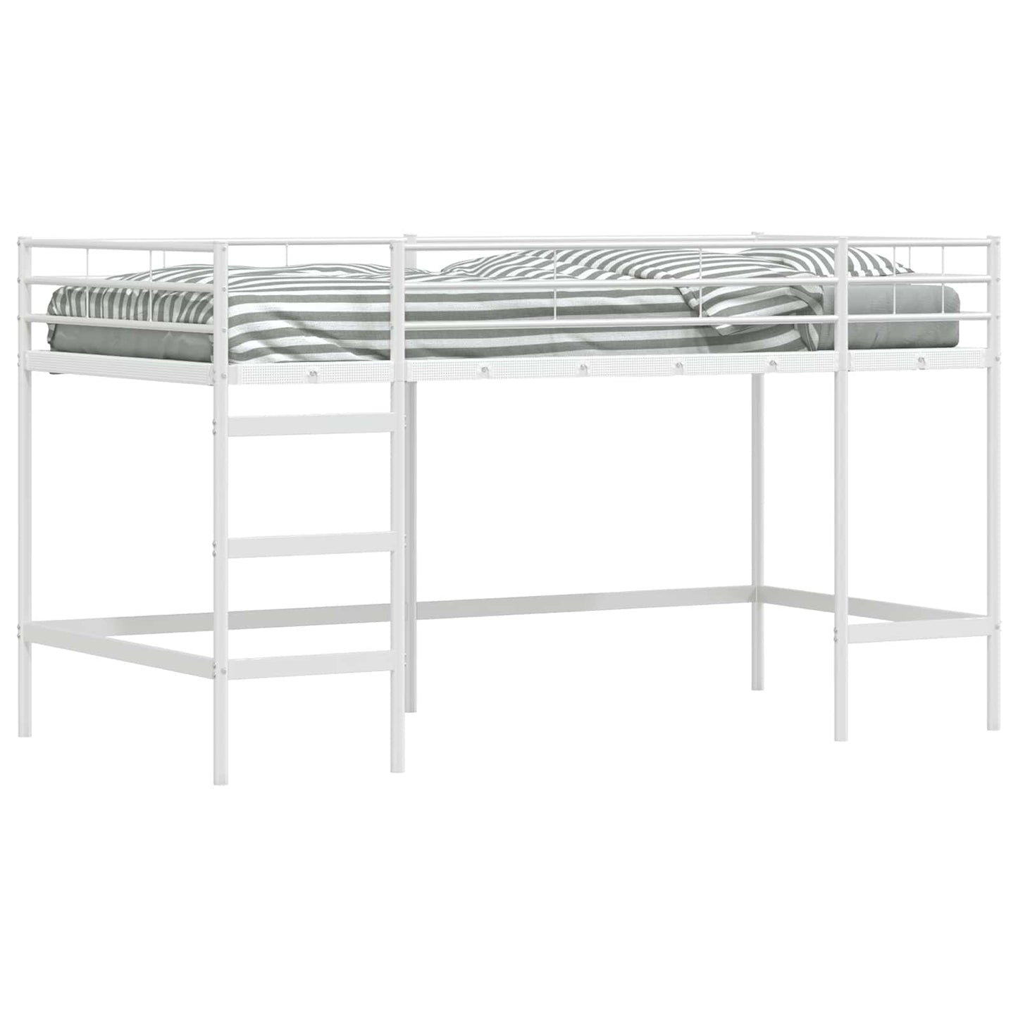 Kids'Loft Bed Frame White 100 x 200 cm Steel