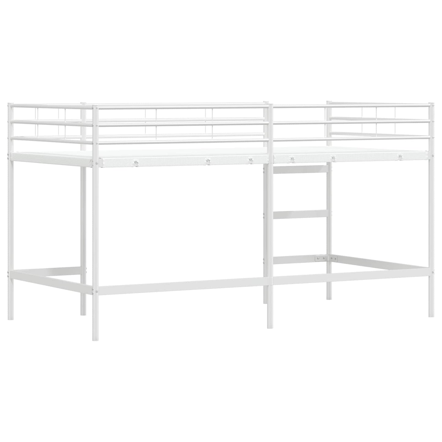 Kids'Loft Bed Frame White 100 x 200 cm Steel