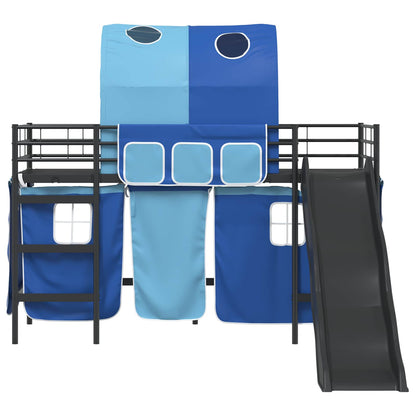Kids'Loft Bed Frame Black and Blue 75 x 190 cm Metal
