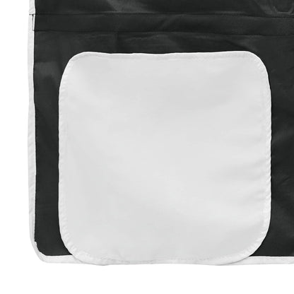 Kids'Loft Bed Frame White and Black 99.5 x 190 cm Metal