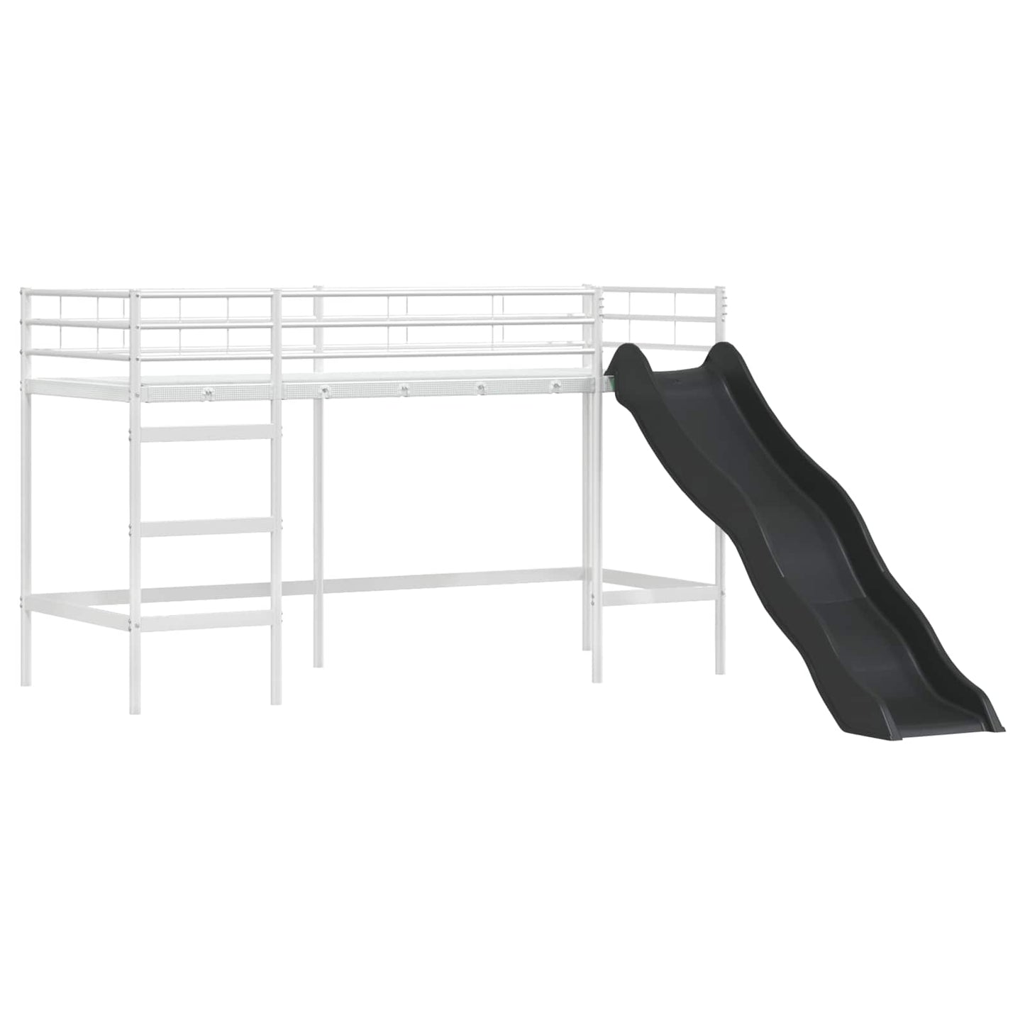 Kids'Loft Bed Frame White and Blue 90 x 190 cm Metal