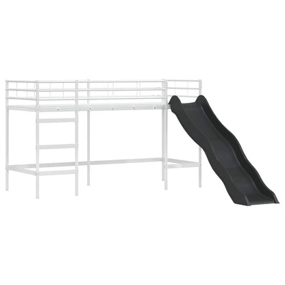 Kids'Loft Bed Frame White and Pink 90 x 190 cm Metal