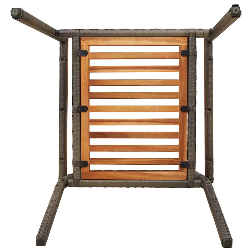 Garden Stacking Chairs 4 pcs Brown and Grey 54 x 56 x 90 cm