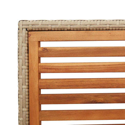Garden Stacking Chairs 4 pcs Brown and Beige 54 x 56 x 90 cm