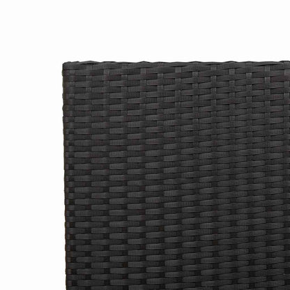Garden Stacking Chairs 4 pcs Black and Brown 54 x 56 x 90 cm