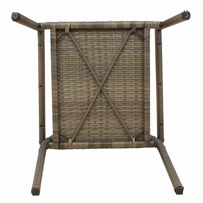Garden Stacking Chairs 4 pcs Grey and Brown 54 x 56 x 90 cm