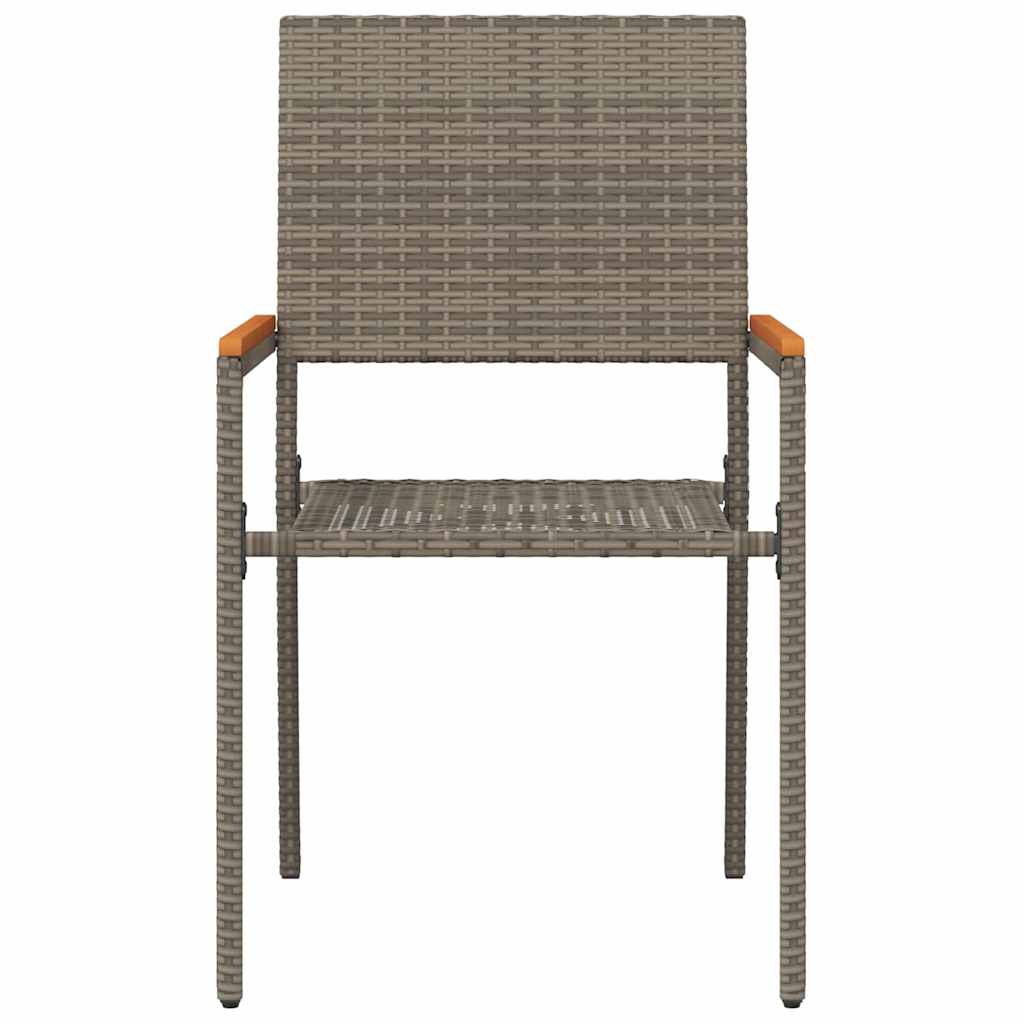 Garden Stacking Chairs 4 pcs Grey and Brown 54 x 56 x 90 cm