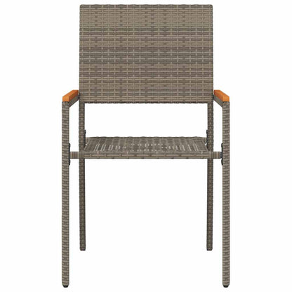 Garden Stacking Chairs 4 pcs Grey and Brown 54 x 56 x 90 cm