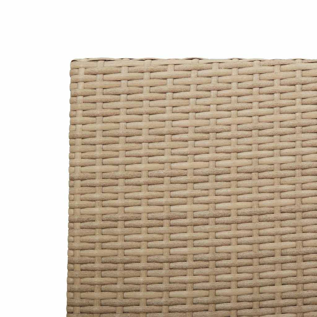 Garden Stacking Chairs 4 pcs Cream and Brown 54 x 56 x 90 cm