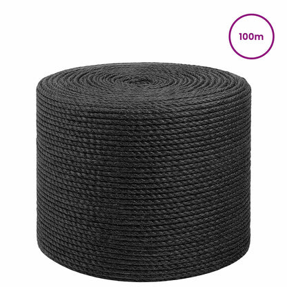 Jute Rope 8 Black 100% Tossa jute