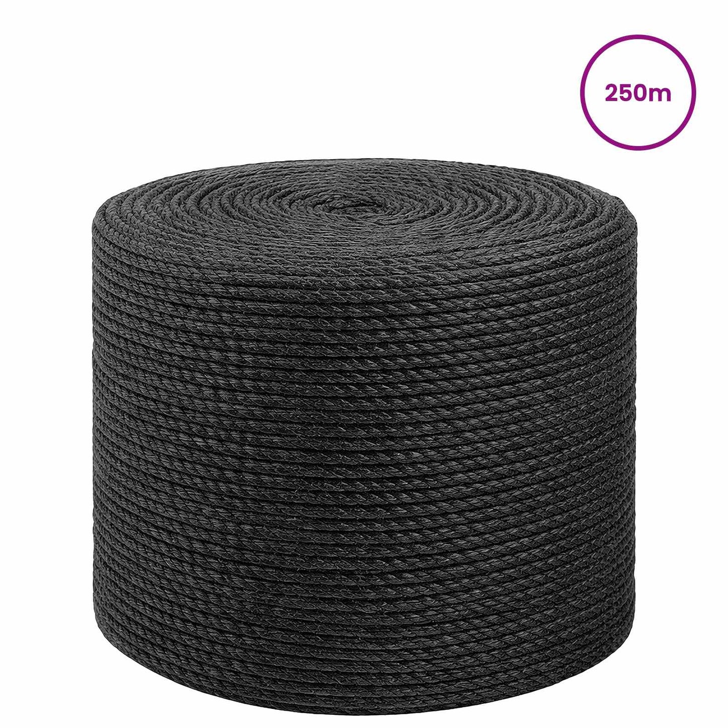 Jute Rope 8 mm Black 100% Tossa jute