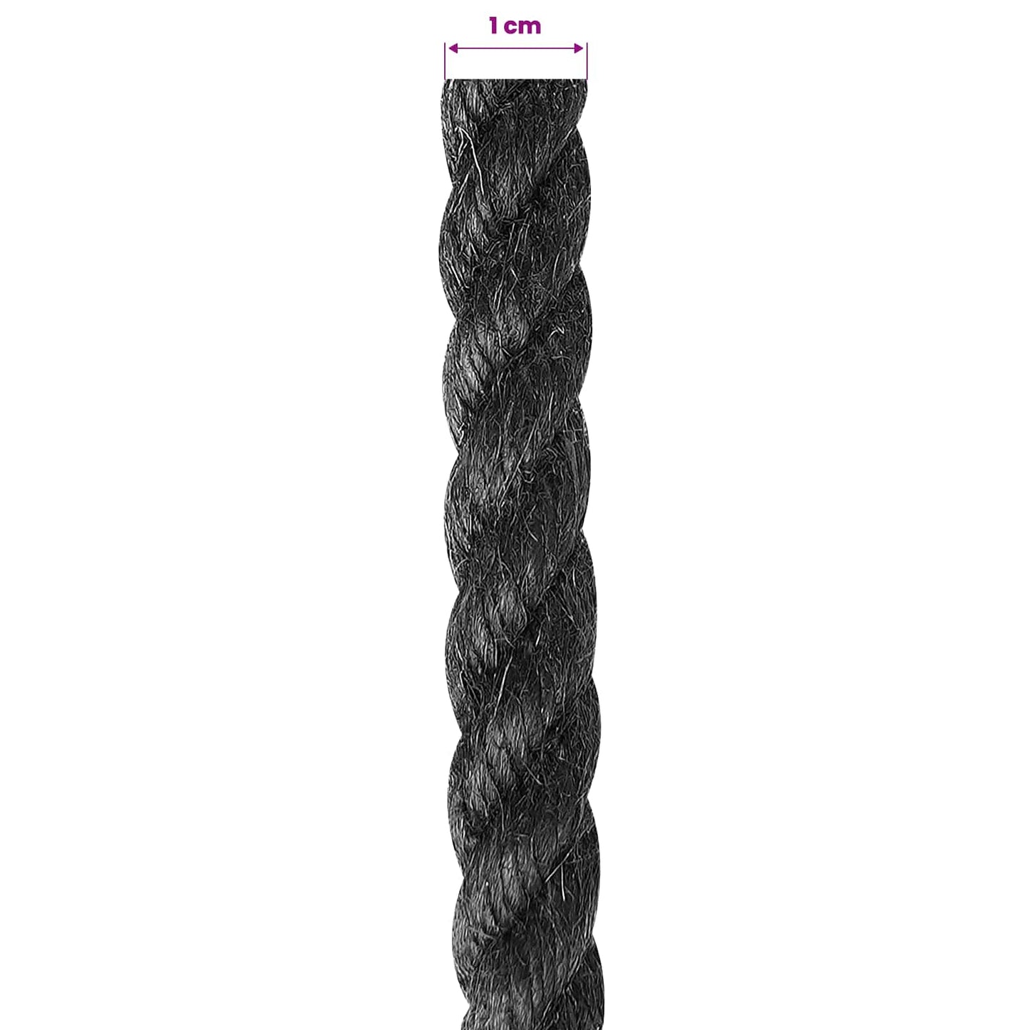 Jute Rope 10 Black 100% Tossa jute
