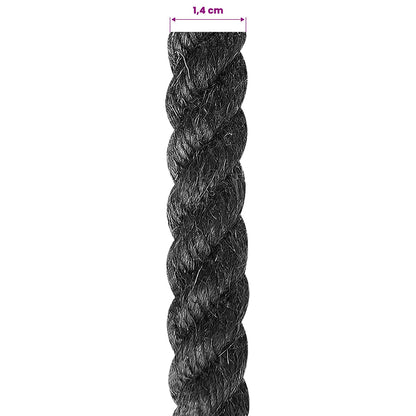 Jute Rope 14 Black 100% Tossa jute
