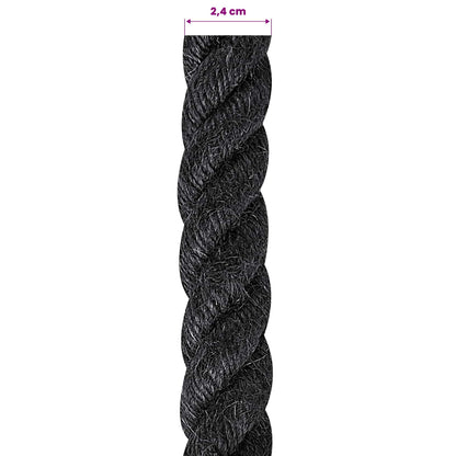 Jute Rope 24 mm Black 100% Tossa jute