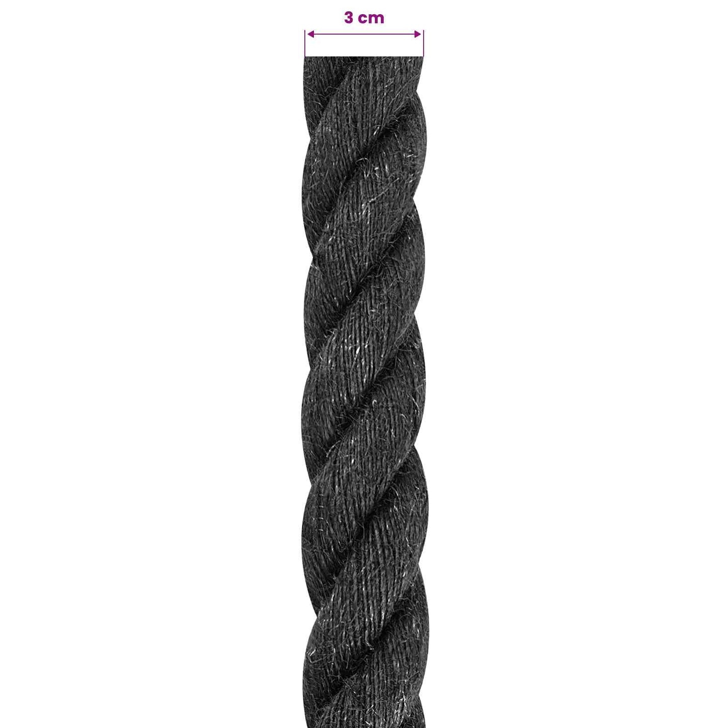 Jute Rope 30 Black 100% Tossa jute