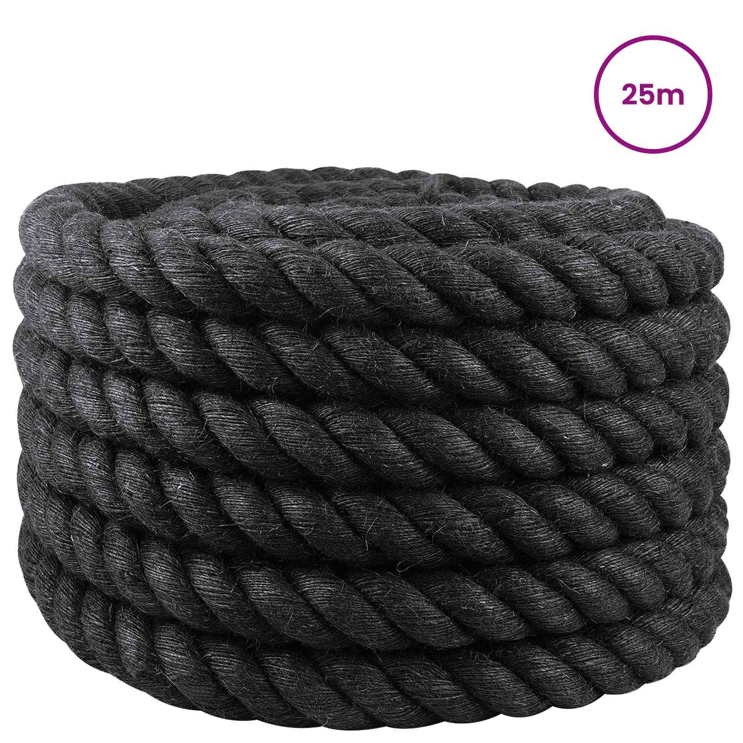 Jute Rope 40 Black 100% Tossa jute