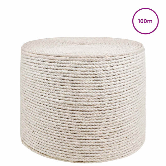 Jute Rope 8 mm White 100% Tossa jute